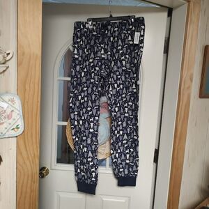 New Old Navy Navy Blue Christmas Lounge Pants Size Women's L Tall